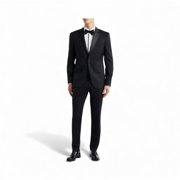 Hugo Black Men's slim fittuxedo suit red label